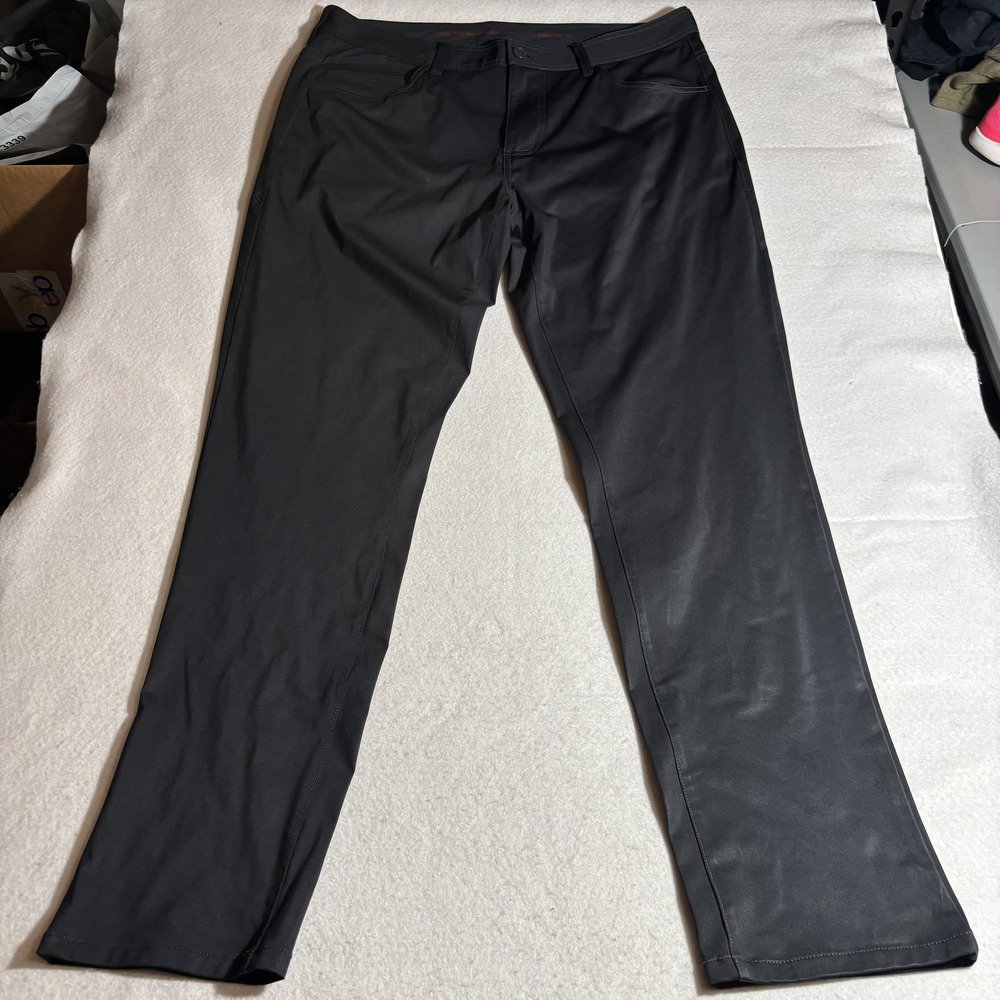 Rhone Pants Mens 36‎ Black Commuter Stretch Dress Slim Fit Business Casual FA22